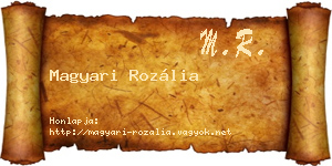 Magyari Rozália névjegykártya
