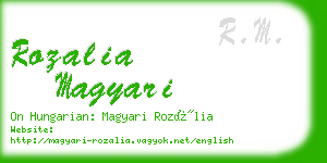 rozalia magyari business card